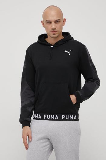 Tréninková mikina Puma 521546 pánská, černá barva, vzorovaná