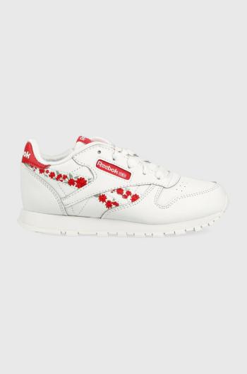 Dětské sneakers boty Reebok Classic CL LTHR bílá barva