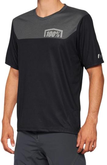 100% Airmatic Short Sleeve Jersey Black/Charcoal M