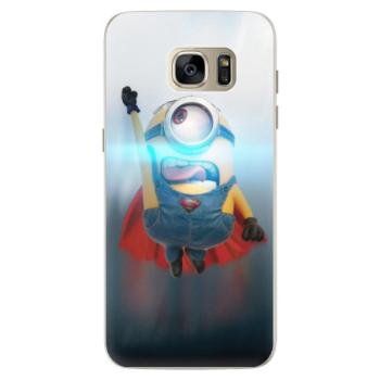 Silikonové pouzdro iSaprio - Mimons Superman 02 - Samsung Galaxy S7 Edge