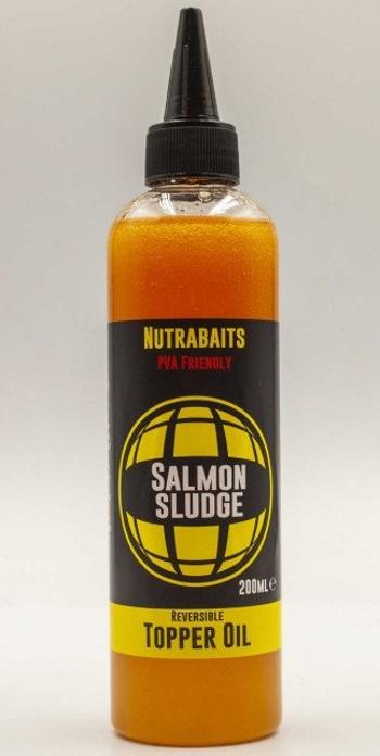 Nutrabaits topper polévací olej salmon sludge 250 ml lososový