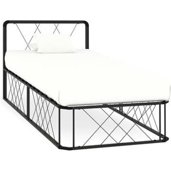 Rám postele šedý kov 90x200 cm (284594)