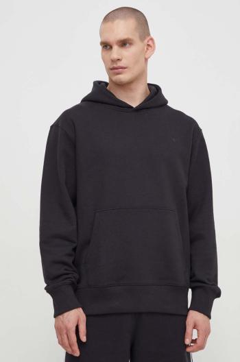 Bavlněná mikina adidas Originals Contempo French Terry Hoodie pánská, černá barva, s kapucí, hladká, HK2937