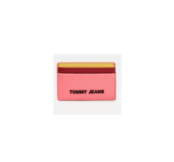 Tommy Hilfiger Tommy Jeans dámský růžovo žlutý cardholder COLOUR-BLOCKED CARDHOLDER
