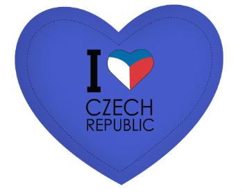 Polštář Srdce I love Czech republic