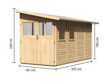 Dřevěný zahradní domek Lanitplast 355 cm
