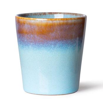 Modrý retro hrnek na kávu Coffee 70s Lagune - Ø7,5*8cm / 180ml  ACE7038