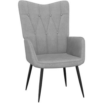 Relaxační židle světle šedá textil, 327545 (327545)
