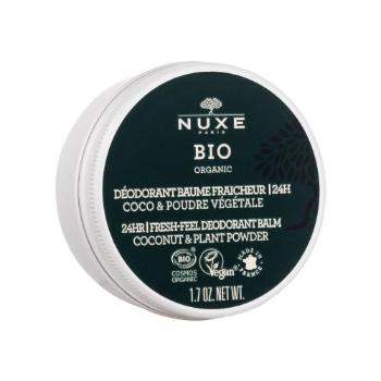 NUXE Bio Organic 24H Fresh-Feel Deodorant Balm Coconut & Plant Powder 50 g deodorant pro ženy krémový deodorant