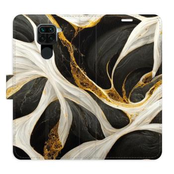 Flipové pouzdro iSaprio - BlackGold Marble - Xiaomi Redmi Note 9