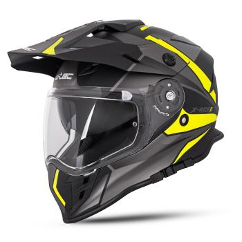 Moto přilba W-TEC Valso Graphic  černo-šedo-fluo  L (59-60)