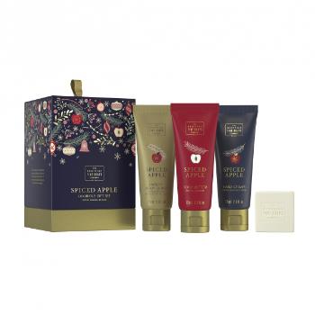 Scottish Fine Soaps Spiced Apple Luxurious Gift Set sada péče o tělo a ruce (peeling na ruce a tělo 75 ml, tělové máslo 75 ml, krém na ruce 75 ml, tuh