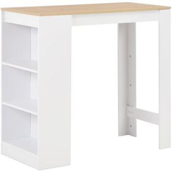 Barový stůl s regálem bílý 110x50x103 cm (280215)