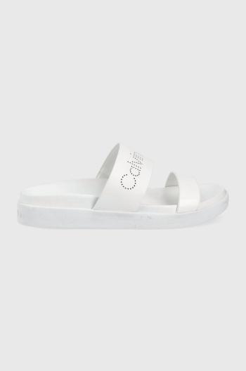 Pantofle Calvin Klein dámské, bílá barva