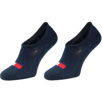 Tommy Hilfiger FOOTIE HIGH CUT 2P FLAG Unisexové ponožky, tmavě modrá, velikost 43-46