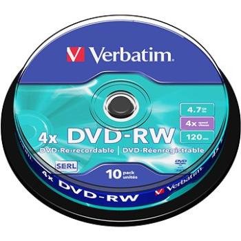 VERBATIM DVD-RW SERL 4,7GB, 4x, spindle 10 ks (43552)