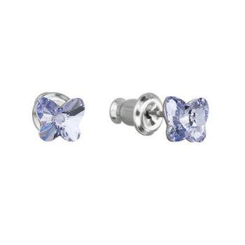 Náušnice bižuterie se Swarovski krystaly modrý motýl 51049.3 lavender, provence