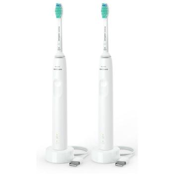 Philips HX3675/13 Sonicare 3100, set zubních kartáčků, pro dospělé, 31000 kmitů/min, časovač, tlakový senzor, bílý