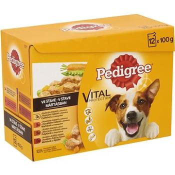 Pedigree Vital Protection kapsička masový výběr se zeleninou ve šťávě pro dospělé psy 12 × 100 g (5900951134876)