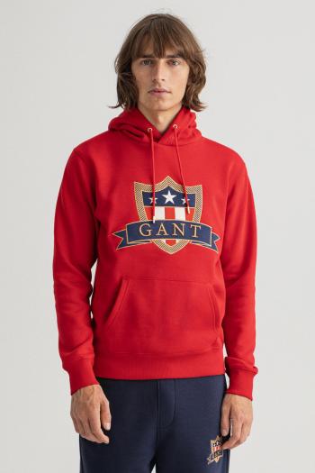 MIKINA GANT D1. GANT BANNER SHIELD HOODIE červená S