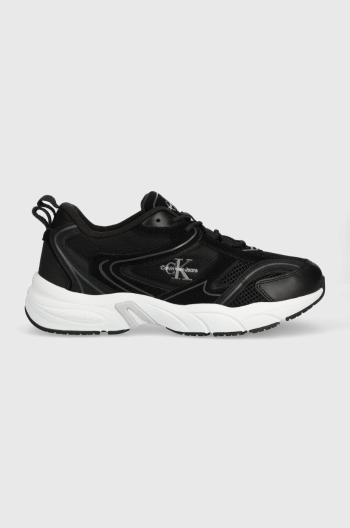 Sneakers boty Calvin Klein Jeans RETRO TENNIS OVERSIZED MESH černá barva, YM0YM00636