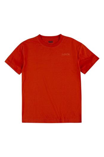 Dětské bavlněné tričko Levi's červená barva
