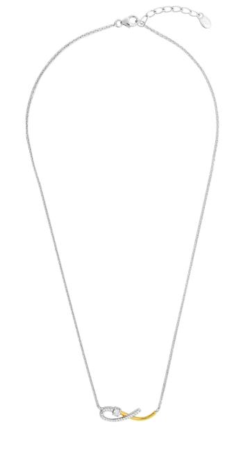 MOISS Nadčasový bicolor náhrdelník se zirkony N0000486