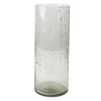 Skleněná transparentní foukaná váza Sandy - Ø 10*25 cm 6GL4296