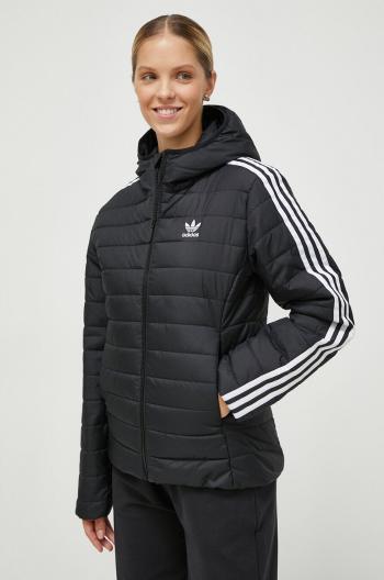 Bunda adidas Originals dámská, černá barva, přechodná