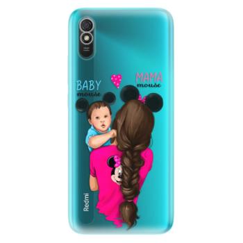 Odolné silikonové pouzdro iSaprio - Mama Mouse Brunette and Boy - Xiaomi Redmi 9A