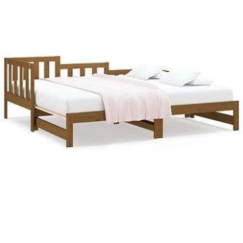 Výsuvná postel medově hnědá 2× (90 × 200) cm masivní borovice, 820744 (820744)
