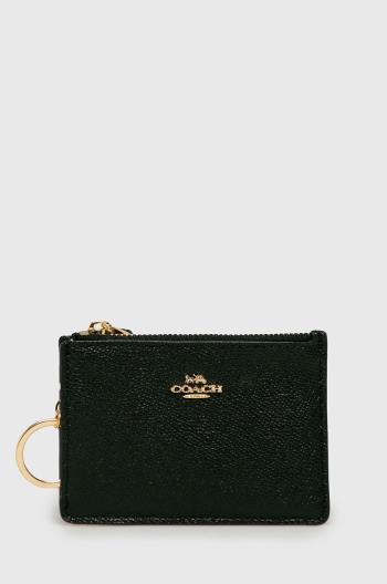 Kožená peněženka Coach černá barva