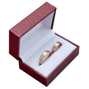 Šperky4U Červená koženková krabička na snubní prsteny - KR0064-RD