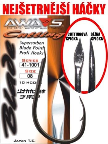 Awa-S Háčky Cutting Blade 1001 Black Nickel 10ks - vel.1/0