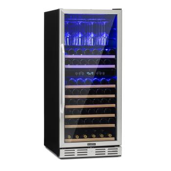 Klarstein Vinovilla 116D, velkokapacitní chladnička na víno, 313l, 116 lahví, nerezová ocel