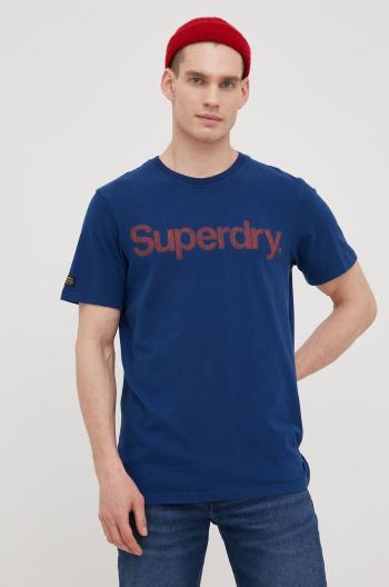 Bavlněné tričko Superdry s potiskem