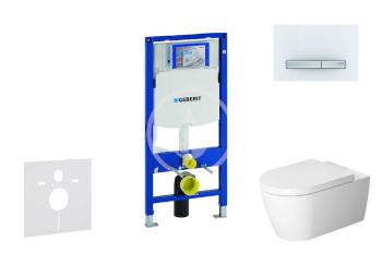 GEBERIT Duofix Modul pro závěsné WC s tlačítkem Sigma50, alpská bílá + Duravit ME by Starck WC a sedátko, Rimless, SoftClose 111.300.00.5 NM8