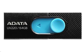 ADATA Flash Disk 64GB UV220, USB 2.0 Dash Drive, černá/modrá