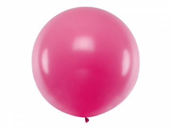 PartyDeco Kulatý latexový Jumbo balón 1 m - fuchsiový