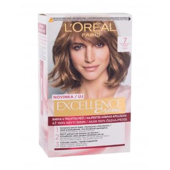 L'Oréal Paris Excellence Creme Triple Protection 48 ml barva na vlasy pro ženy poškozená krabička 7 Natural Blonde na všechny typy vlasů