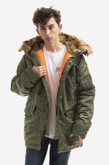 Bunda Alpha Industries 103141 01 pánská, zelená barva, zimní