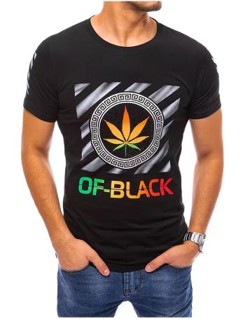 černé pánské tričko s potiskem of-black vel. XL