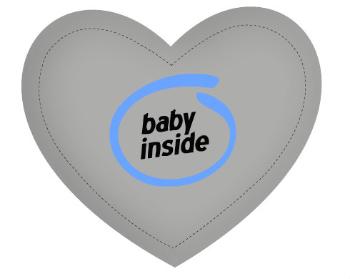 Polštář Srdce Baby Inside