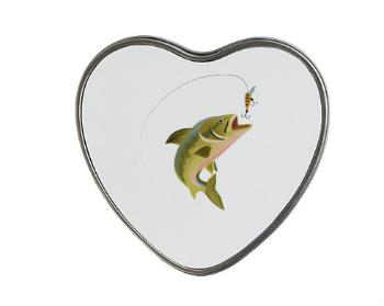 Plechová krabička srdce Rybaření