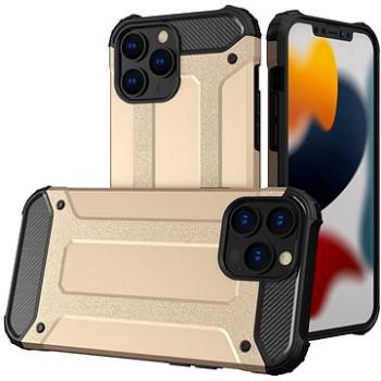 Hybrid Armor plastový kryt na iPhone 13 Pro, zlatý (HUR12394)