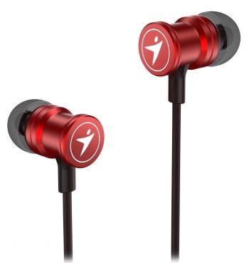 GENIUS sluchátka HS-M316 METALLIC RED, 4pin 3, 5 mm jack, červená