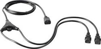 Síťový Y kabel s IEC zásuvkou Basetech BT-1886933, 2.35 m, černá