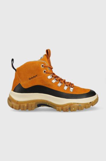 Semišové boty Gant Hillark oranžová barva