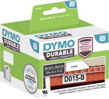 DYMO etikety v roli 102 x 59 mm polypropylenová fólie bílá 300 ks permanentní 2112290 univerzální etikety, Adresní nálepky