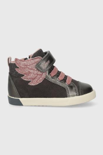 Dětské sneakers boty Geox B36D5A 022NF B KILWI šedá barva